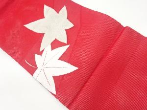 絽綴れ紅葉模様織出し名古屋帯